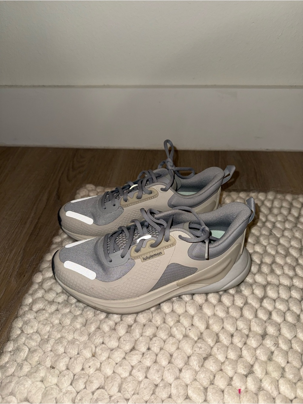 lululemon athletica Women's Gray and Cream Athletic Sneakers
